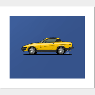 Triumph TR7 side profile drawing Posters and Art